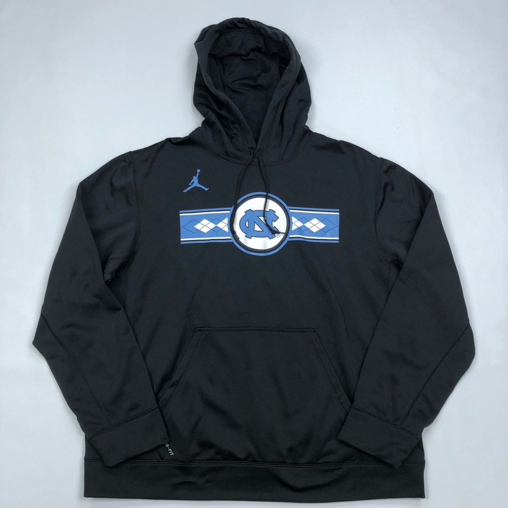 Jordan North Carolina Tar Heels Therma-FIT Hoodie Black XL UNC
